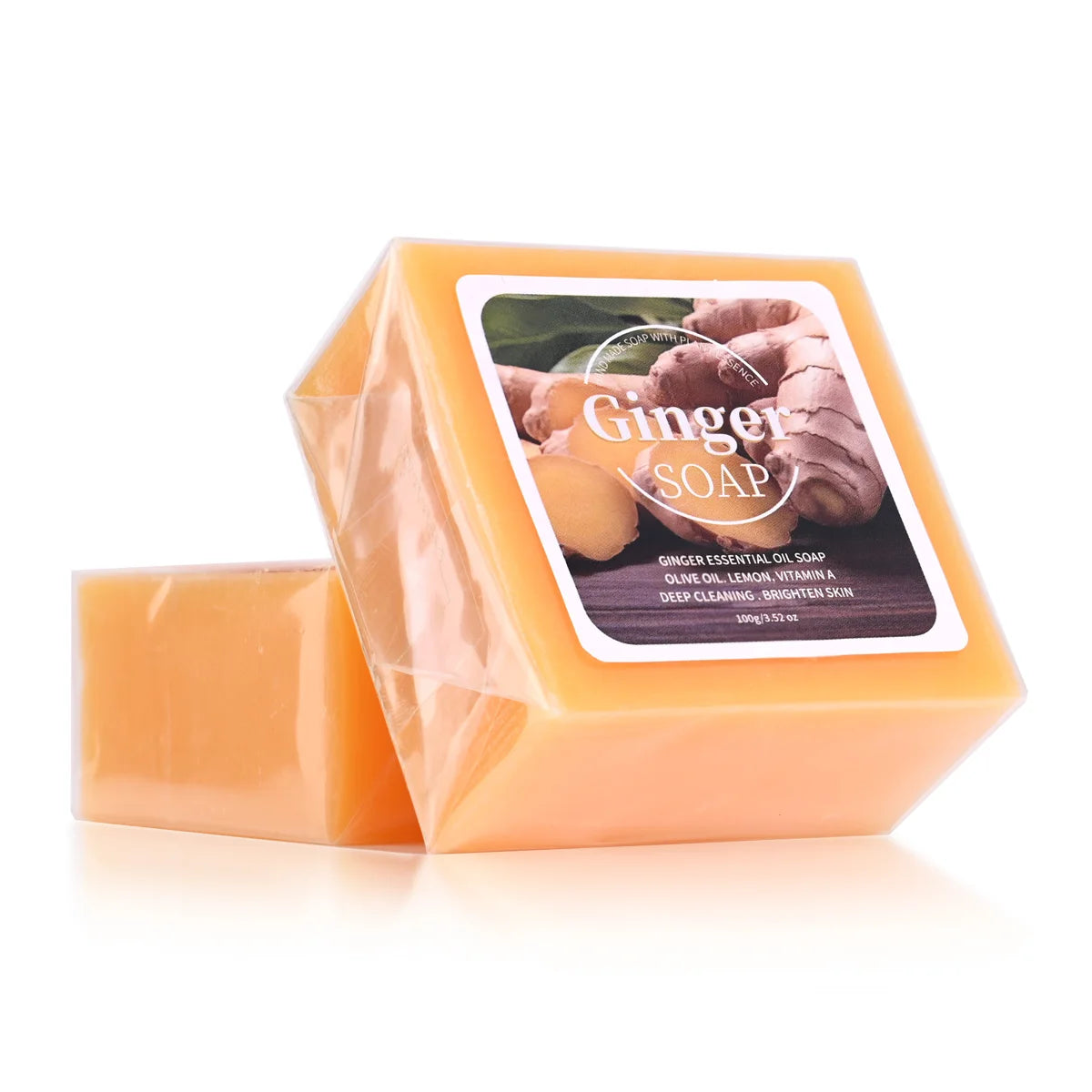 Handmade Rice Soap Collagen Whitening and Cleaning Facial Soap Moisturizing and Lightening Herbal Bath Soap Papaya Goat Milk
